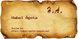 Habel Ágota névjegykártya
