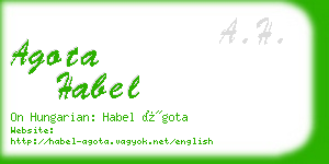 agota habel business card